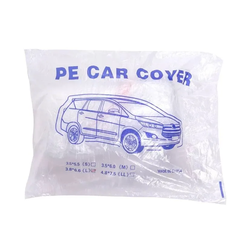 Disposable Cover, 3.8x6.5m Clear Plastic Car Covers Anti Dust Rain