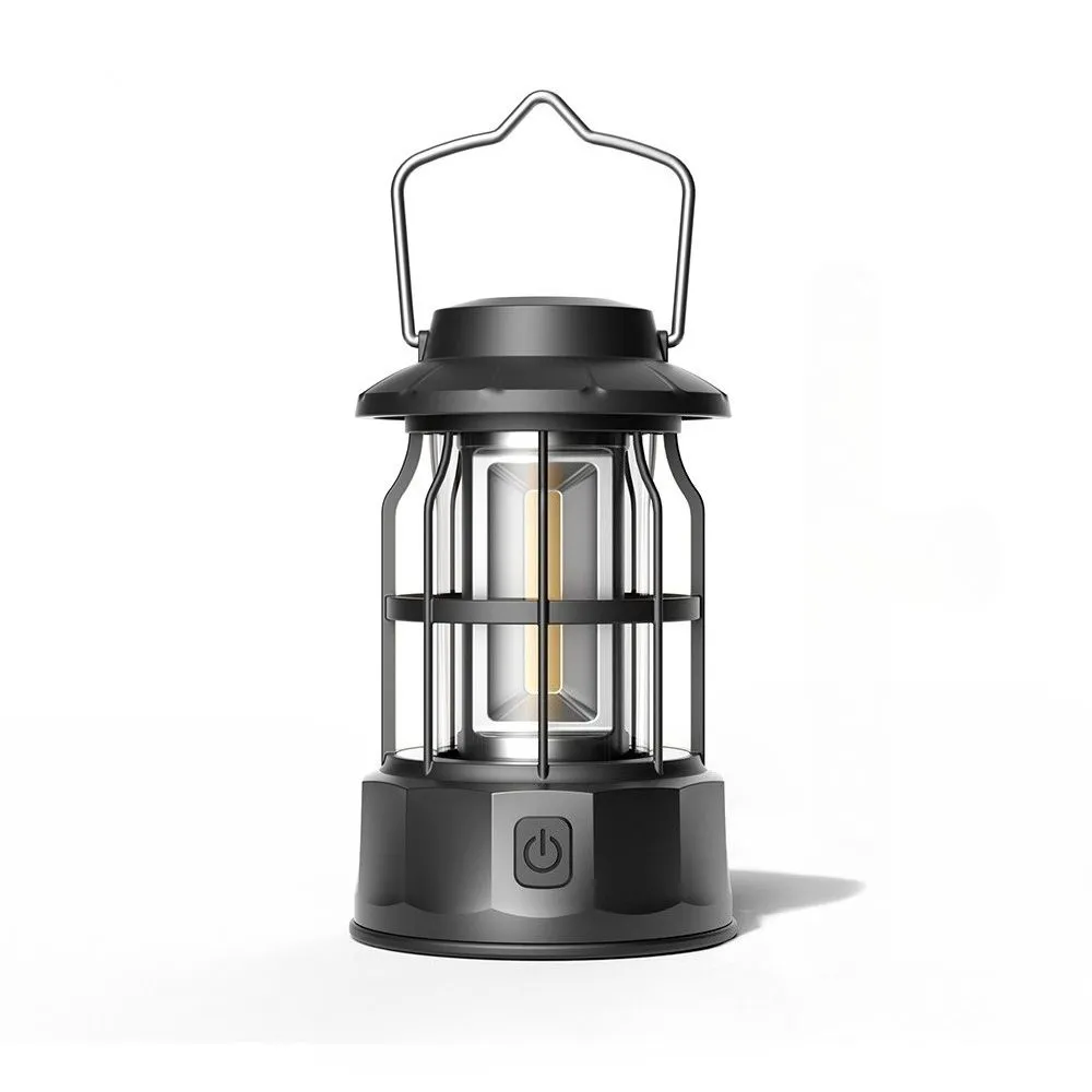 Rechargeable Ambient Lighting Camping Lantern - Black