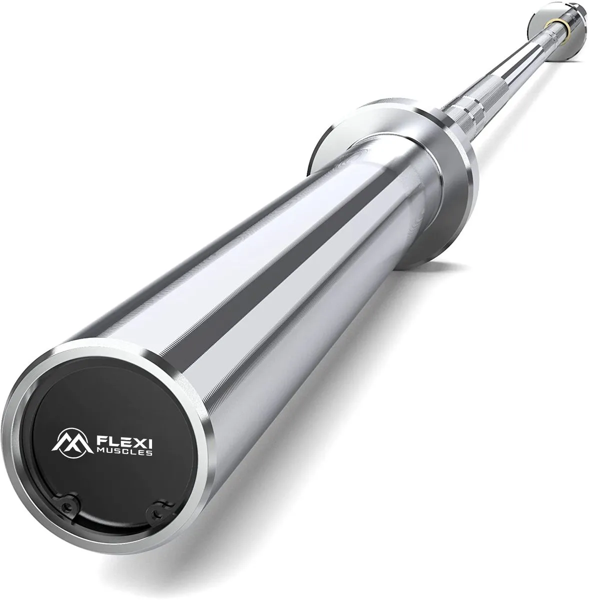 Flexi Muscles - Straight Olympic Barbell Bar for Weight Lifting (2.2 m).