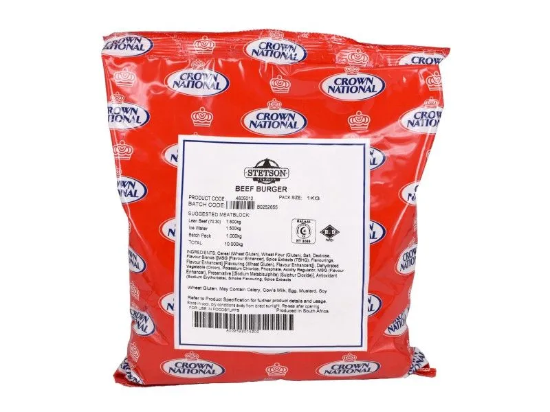 1 x Stetson Beef Burger 1kg - Additives & Spices