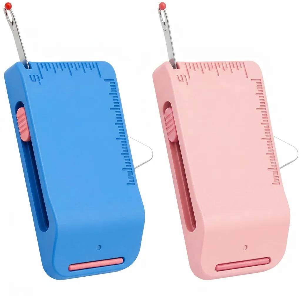 Sumvov 2Pcs Magnetic Seam Guide, 3-in-1 Sewing Tool with Ripper & Ruler