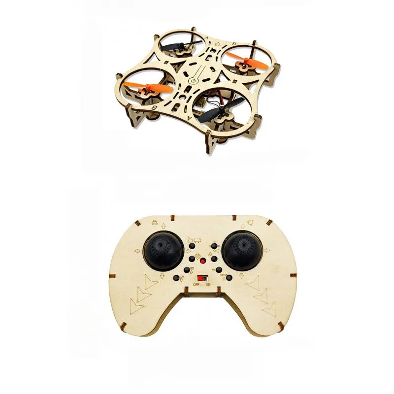 DIY Wooden Drone Kit - STEM Educational Quadcopter Building Set for Kids