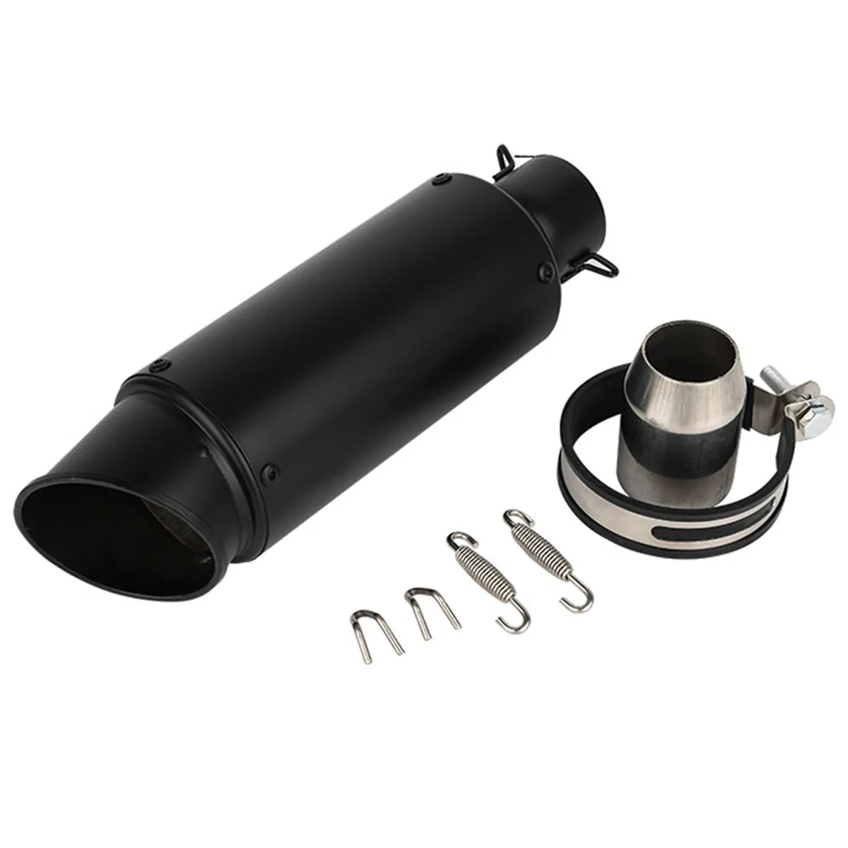Motorcycle Exhaust 51mm Universal Escape Motorcycle Muffler Pipe - Black