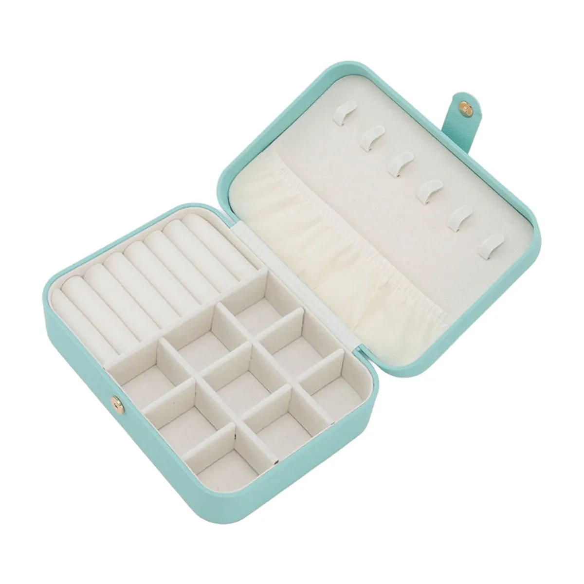 Portable Jewelry Organizer Case for Travel Rings Earrings Storage