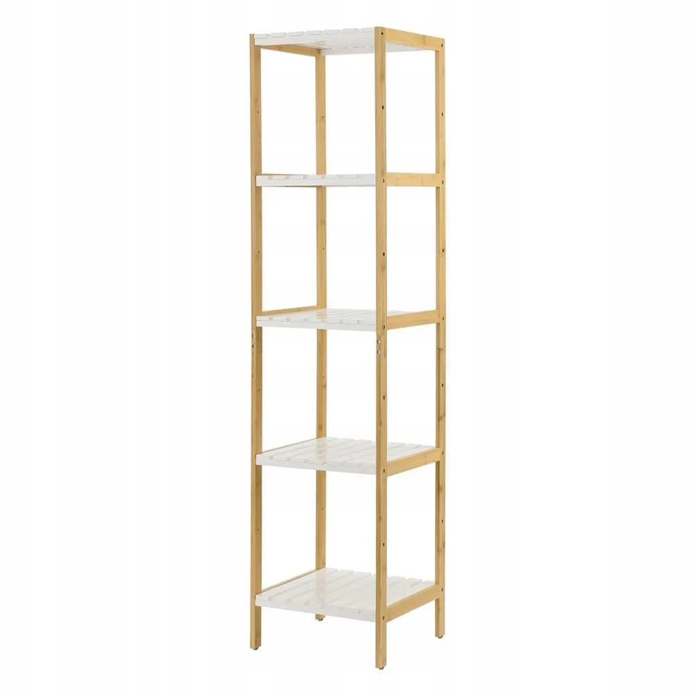BSR-003-5 - Bamboo Modern Bathroom Storage Rack-5 Tiers