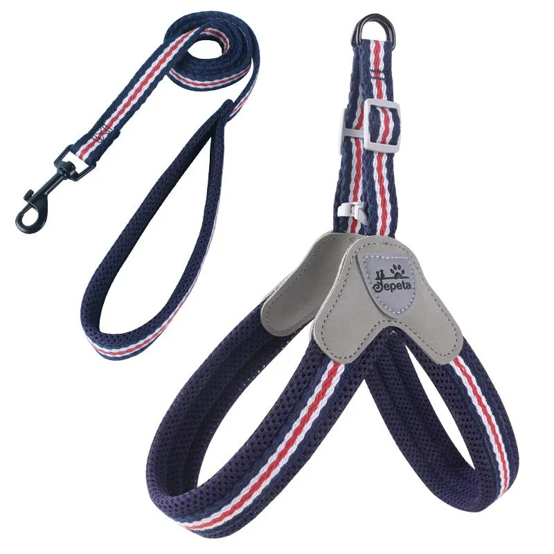 Adjustable Pet Vest Harness - Navy Blue