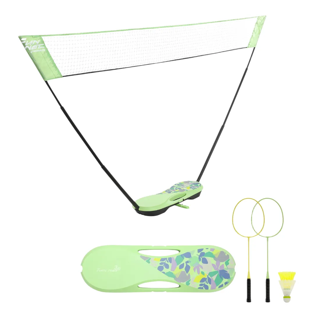 Decathlon Badminton Net Fun set 3 Meter - Meter Leaf Green