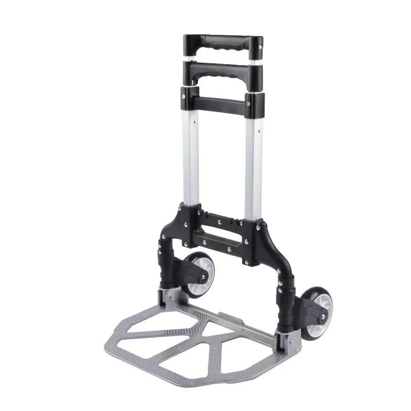 Mini Aluminium Folding Trolley - Multi-Function Portable Cart for Travel