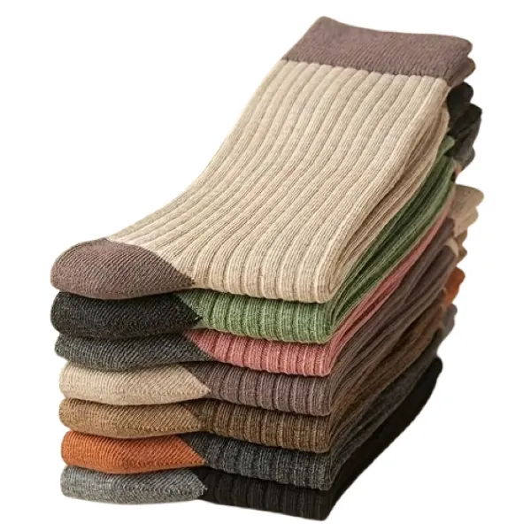 Men's Socks 7-Pairs Pack - Mixed Colour All-Seasons Casual, Everyday, Soft - SOKM-01
