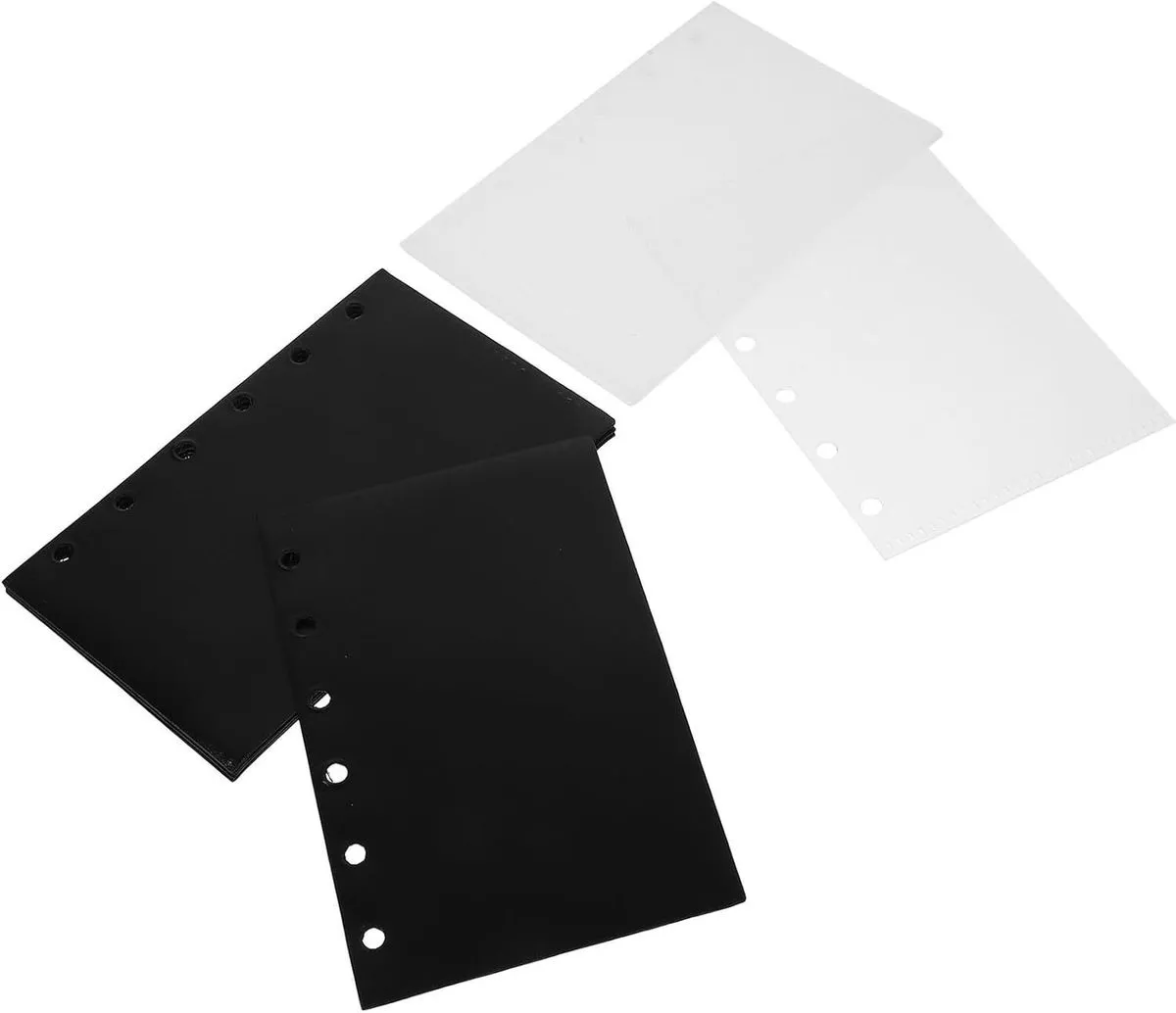 10 Sheets Binder Pockets Plastic Loose Leaf Folders with Side Opening