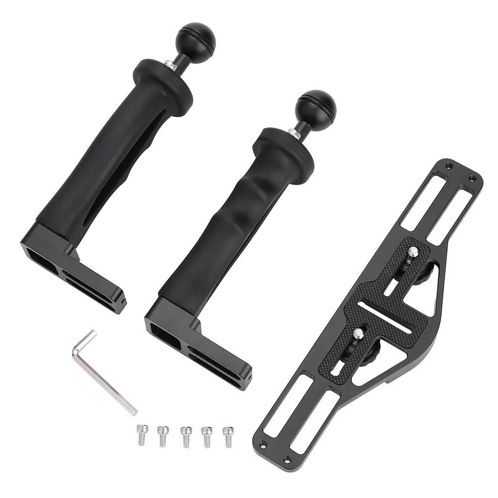 Aluminum Tray with Dual Handle Compatible with Underwater Camera Housing