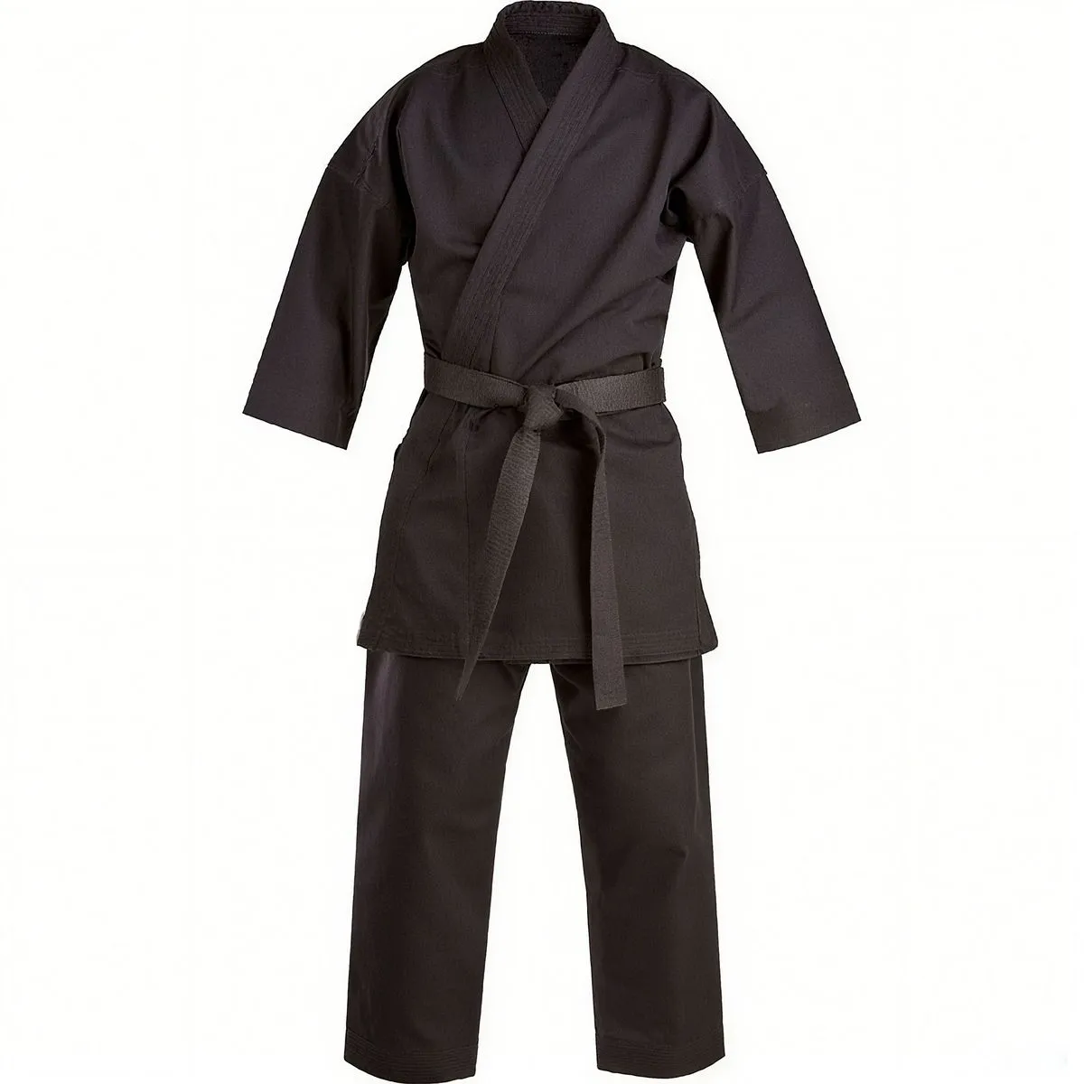 Karate Uniforms Brazilian Jiu Jitsu Gi Martial Art Training Clothes - Black
