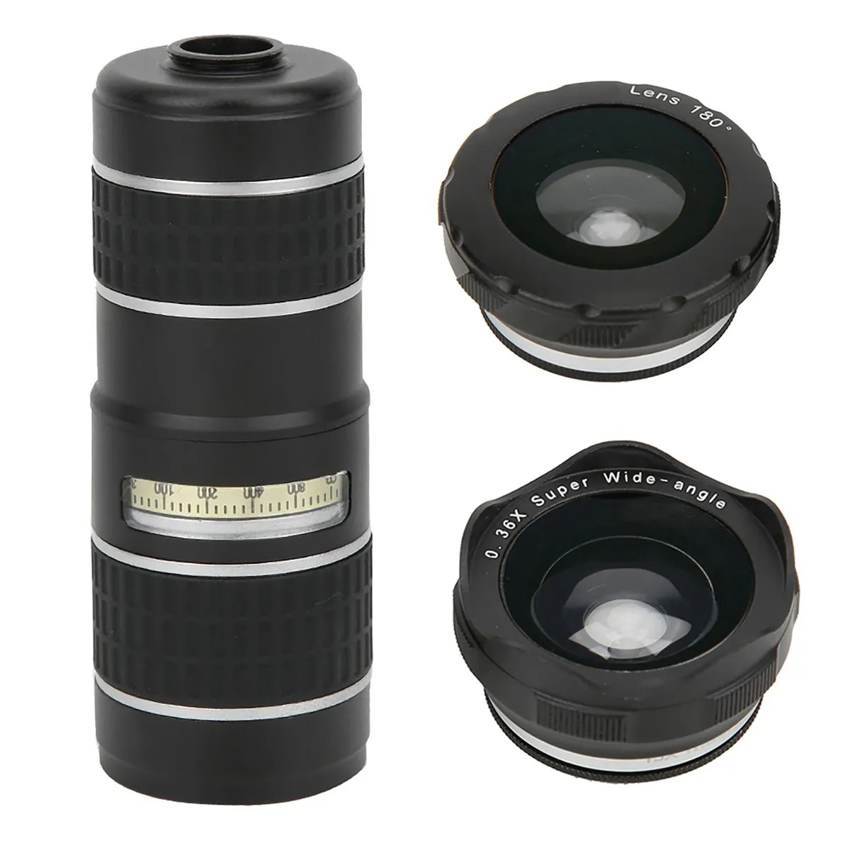 Phone Lens Kit 12X Telephoto + Wide Angle for Concert