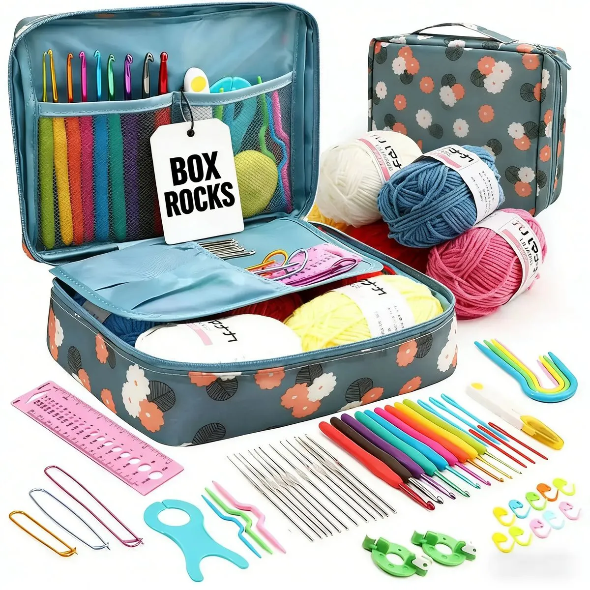 59 Pcs Crochet Kits for Beginners Adults Knitting Starter Kit for Adults