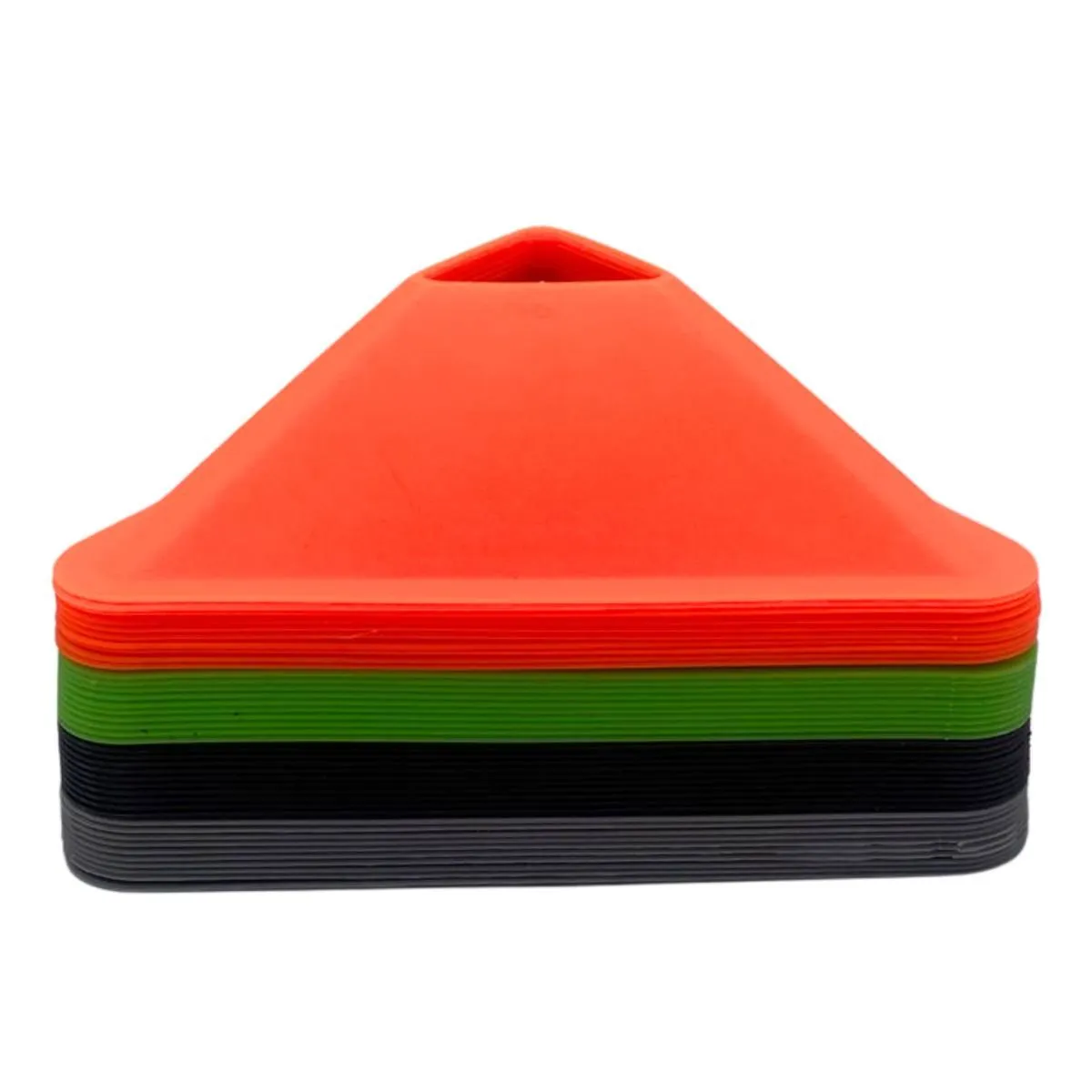 Triangular Soccer Training Marker Cones Disc Set 40 Pack for Sports Drills