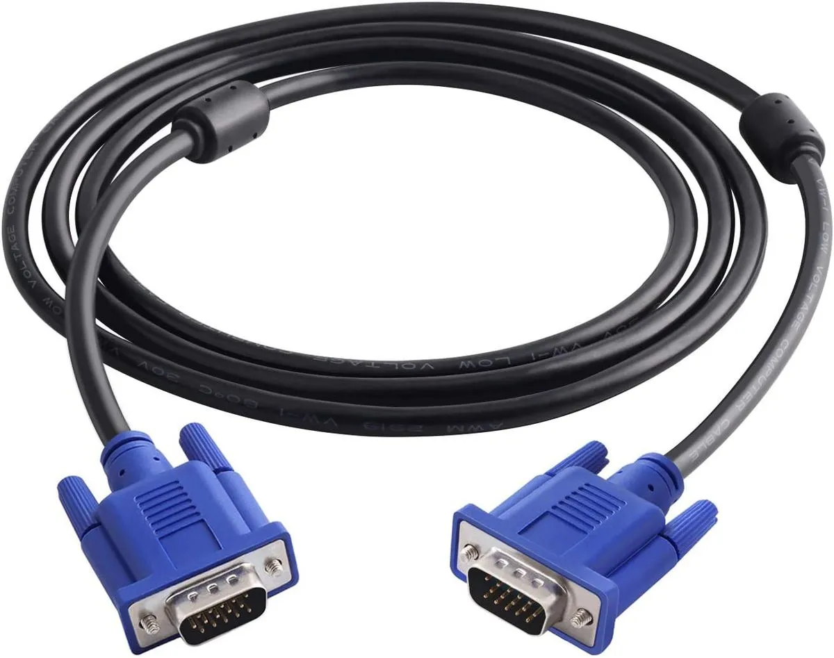 VGA Cable 1.5 Meter for Computer PC Laptops TV Projectors to Monitor Screen