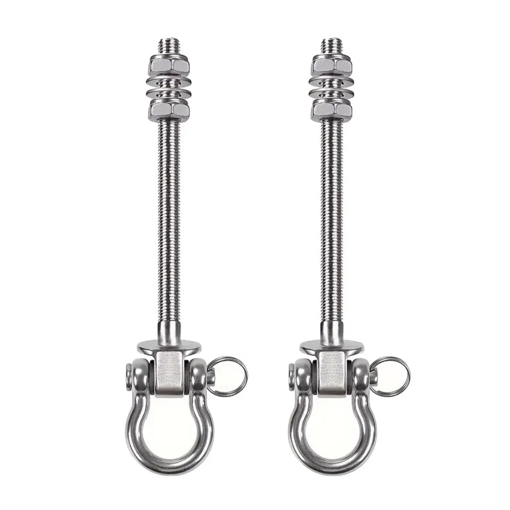 Tool Stainless Steel Heavy Duty Swing Hanger Hook With Spring Set Of 2-21cm