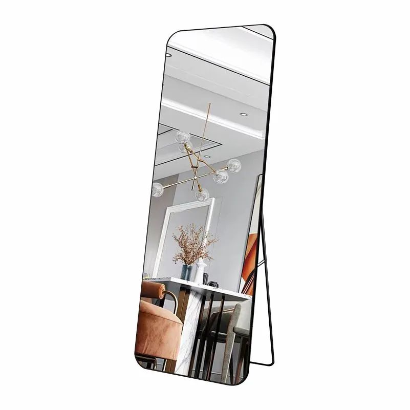 HOME IMPEX Free-standing or Wall-Mount Glass Mirror 966SB Black