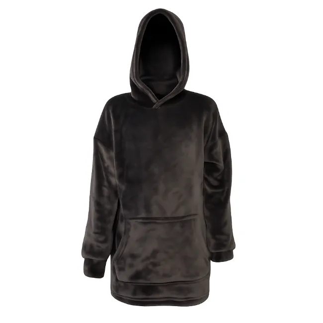 Baby/Toddler-Oversized fleece Hoodie with front pocket - Brown