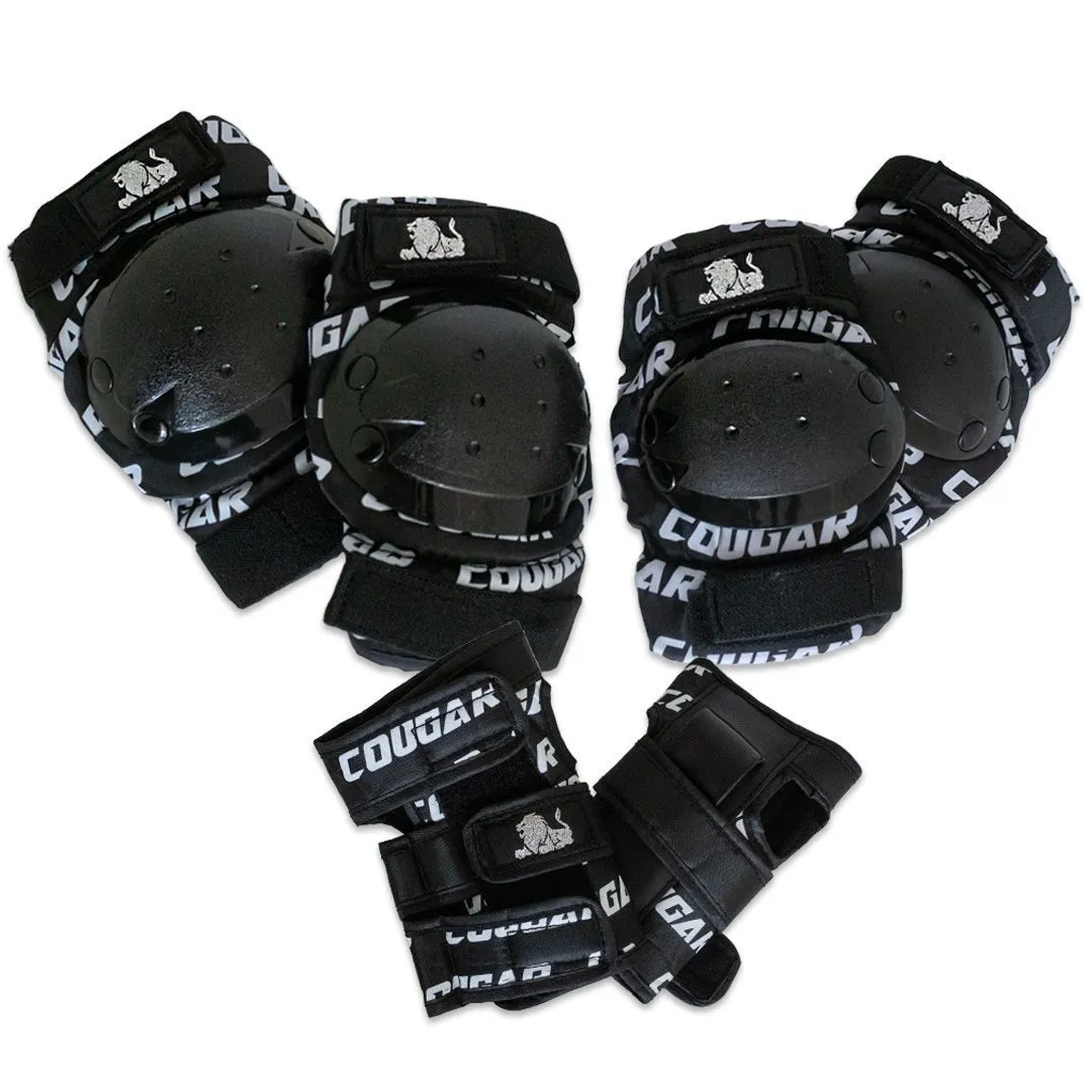 Cougar Inline Skating Protective Gear Set - Black