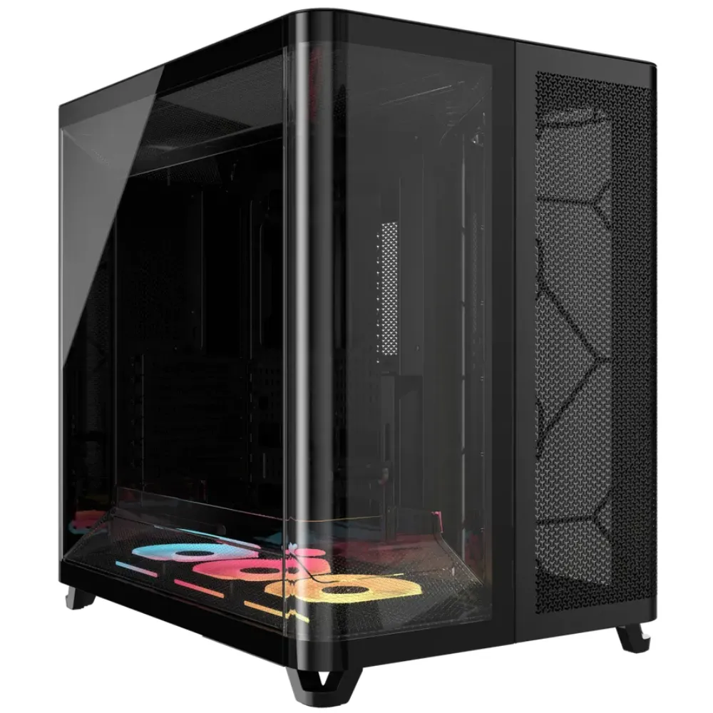 Corsair AIR 5400 LX-R RGB iCUE LINK Triple-Chamber Mid-Tower PC Case -Black