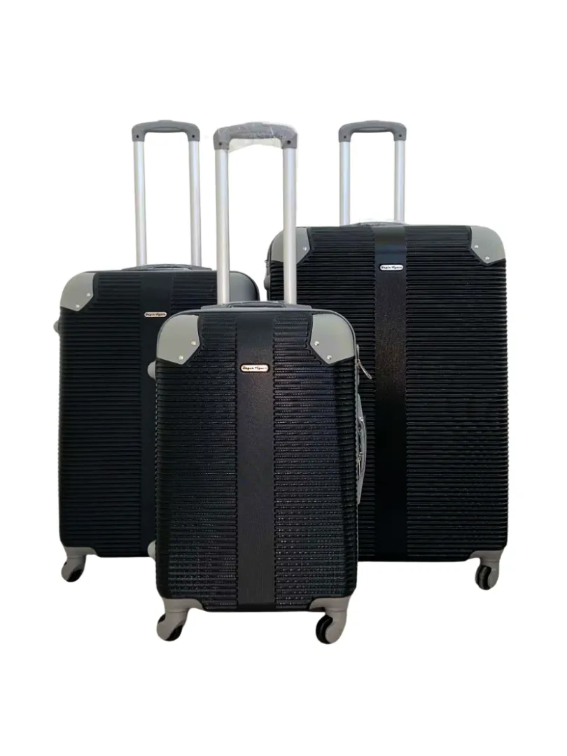 Luggage Set - 3 piece - Strong and Durable - Black