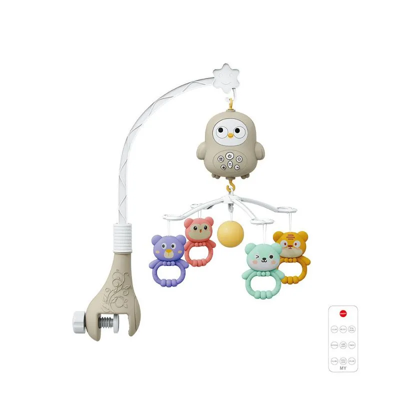 Baby Crib Mobile, Rotating Musical Mobile Detachable Rattles Mobile Stand