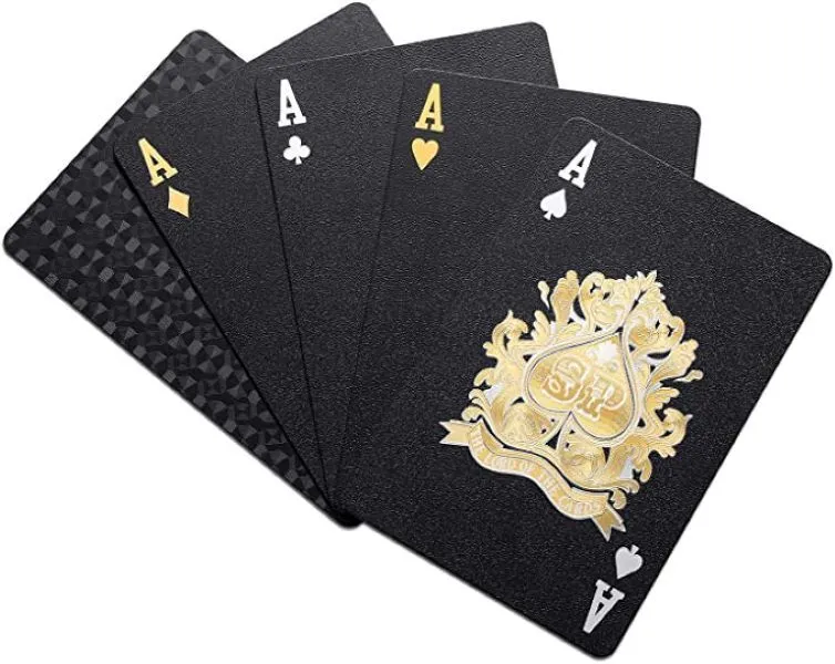 Waterproof Playing Cards - Black And Gold