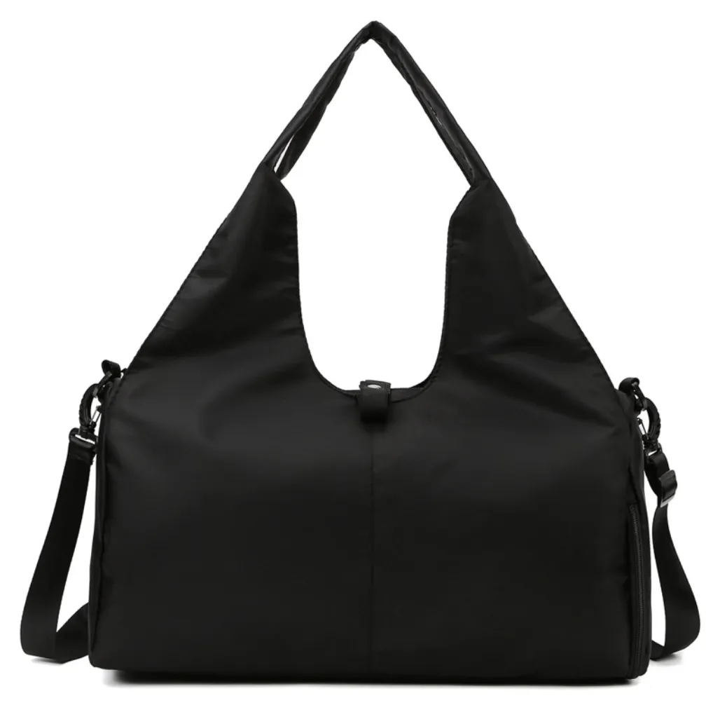Solid Yoga Mat Bag Gym Fitness Handbags for Women Men Training Sports - Black
