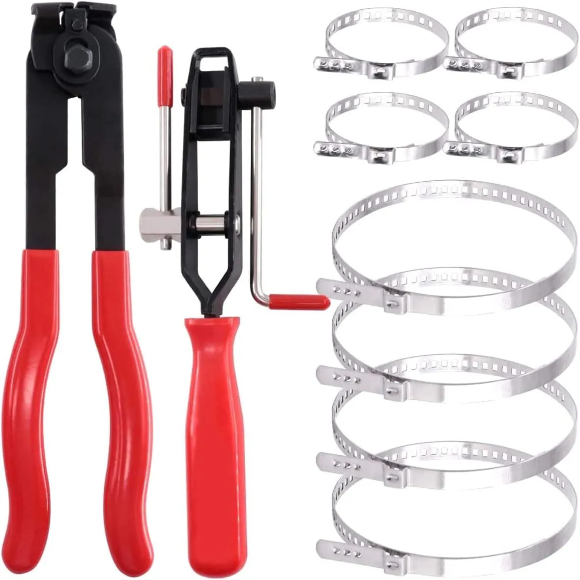 10pcs CV Boot Clamps Pliers Kit Ear Boot Tie Pliers Stainless Steel Tool