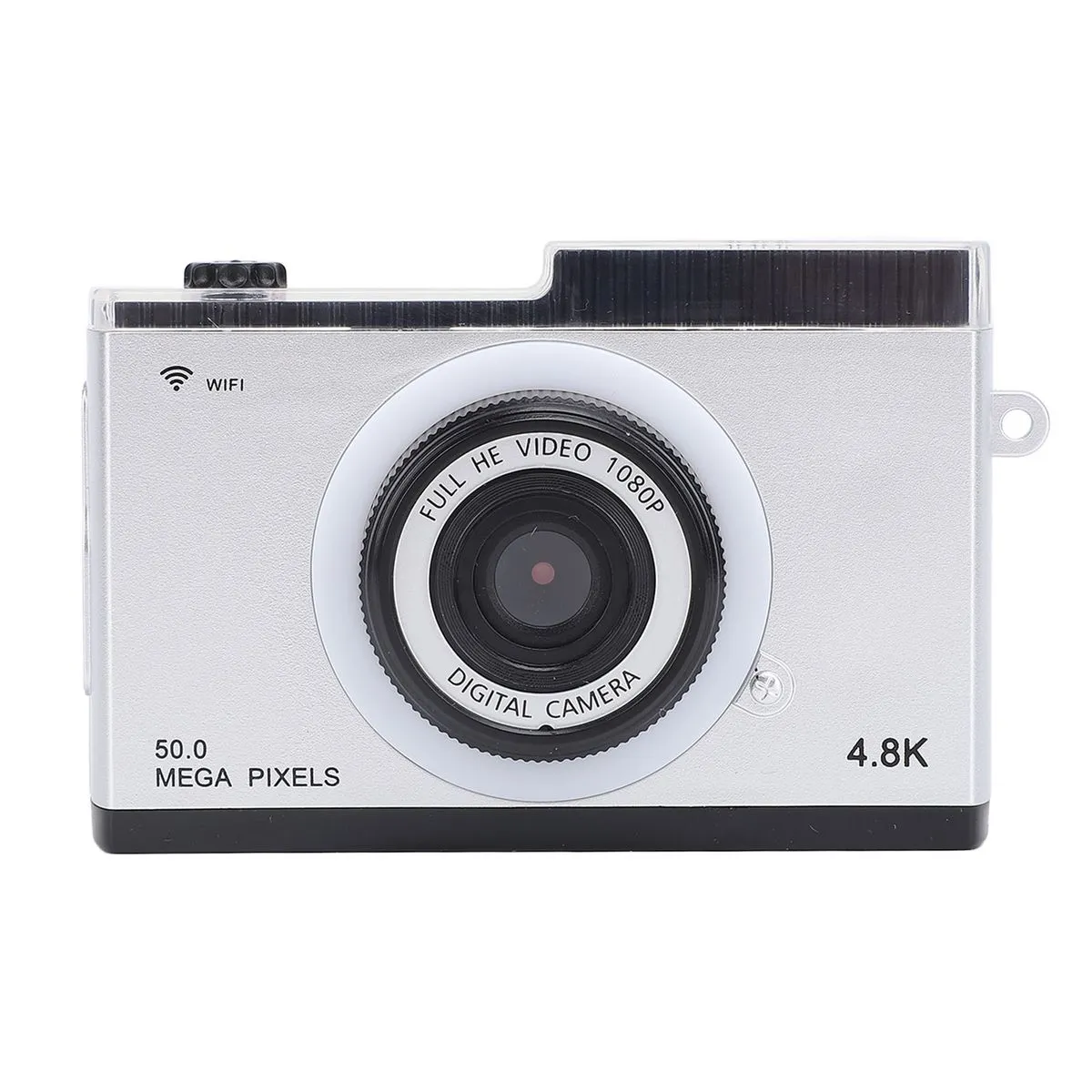Compact Digital Cam, 48MP, 8X Zoom, WiFi, MP3, Filters, Silver