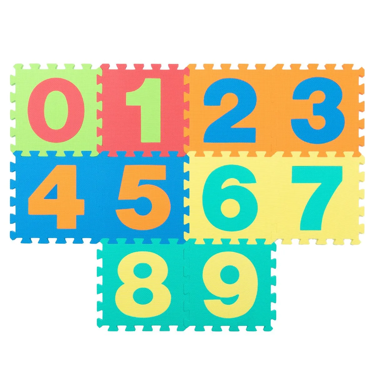 Numbers EVA Foam Puzzle Floor Mat for Kids - 10 piece
