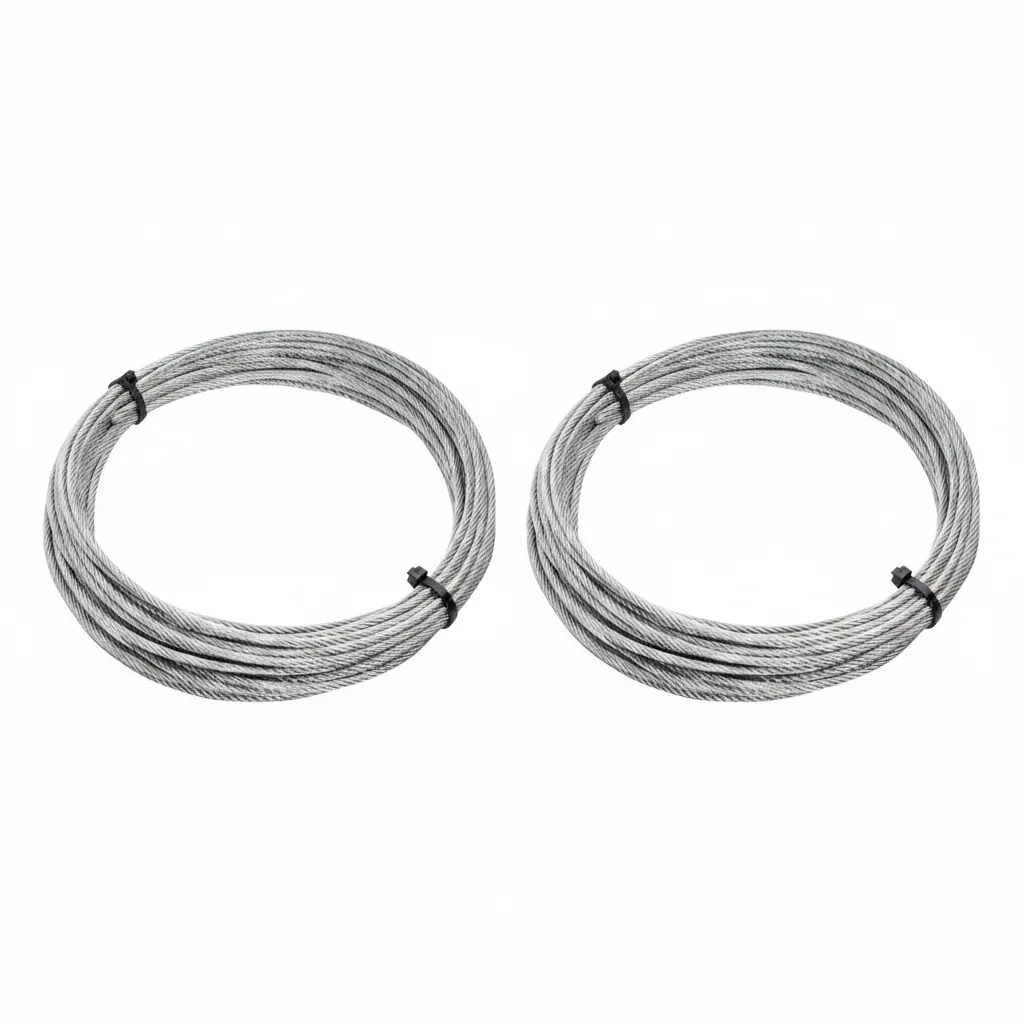 Krafft PVC Coated Wire Rope 3.0mm x 10m - Durable Stainless Steel - 2 Pack