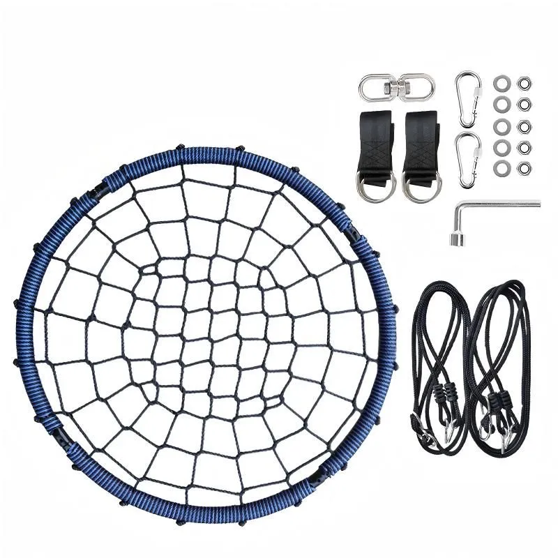 750lbs 100cm Spider Web Saucer Tree Swing for Kids Adults