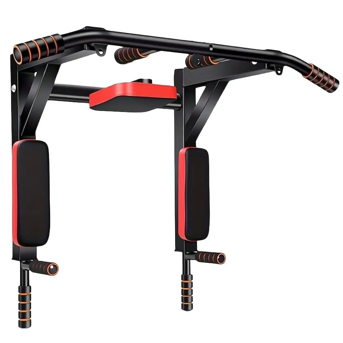 2 in 1 Wall Mounted Pull Up Bar and Dip Station, Heavy Duty Wall Mount