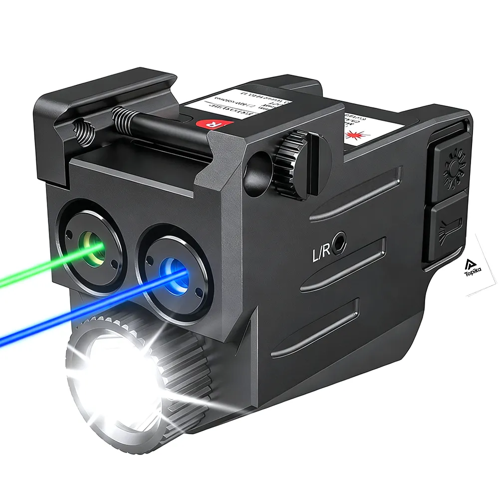 Topika Dual Blue Green Laser Sight & 600 LM Rechargeable Light