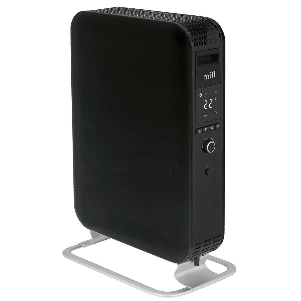 Mill Gentle Air WiFi 2000W Oil-Filled Radiator - Smart Silent Heating - Black