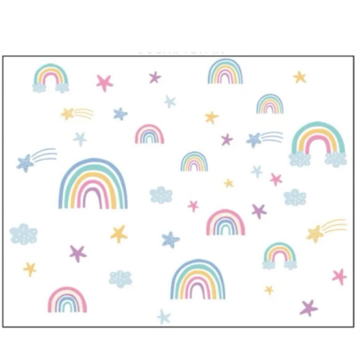 Rainbow Glow in the Dark sticker set