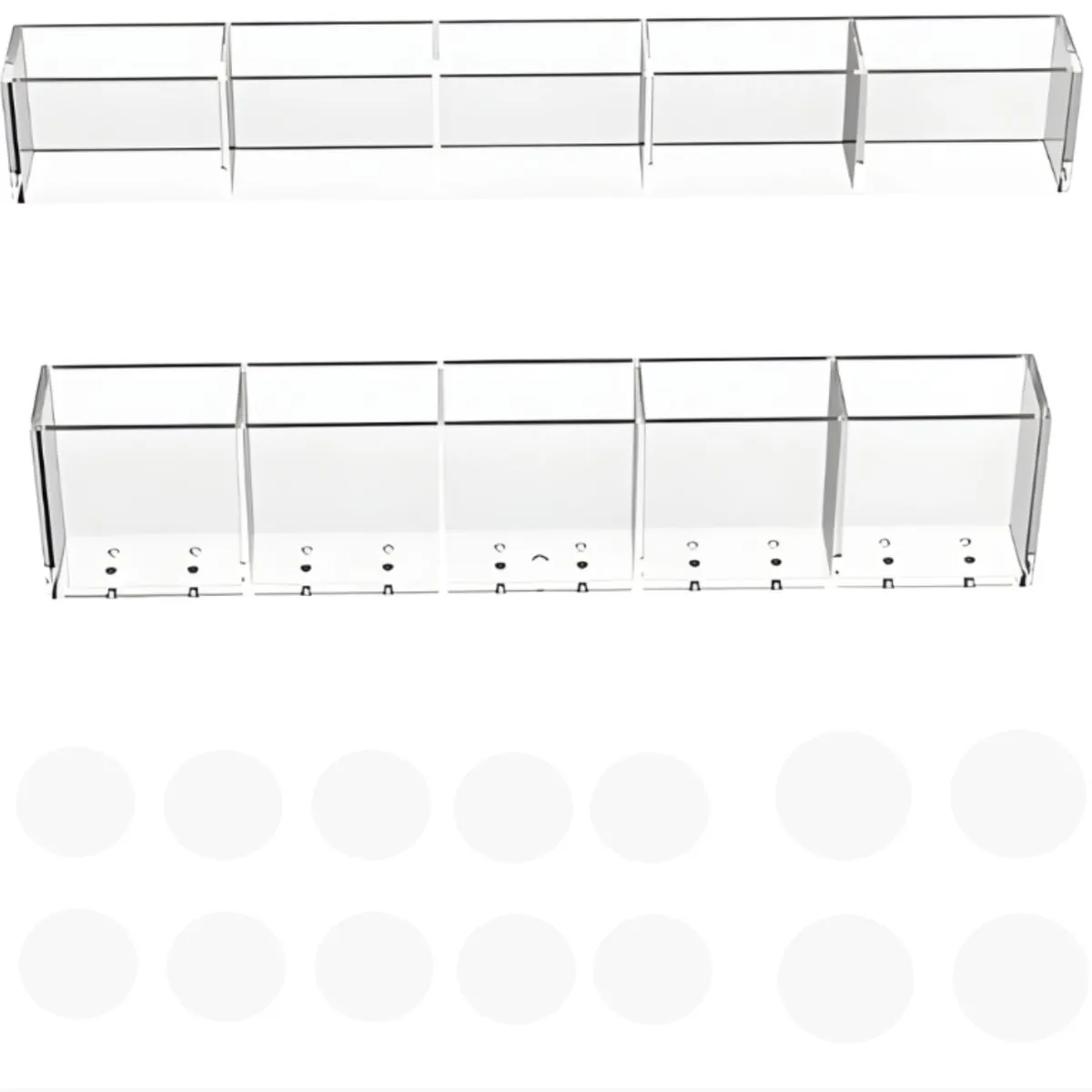 24cm Large Acrylic Straw Holder for Cabinet Door Multipurpose Storage rack