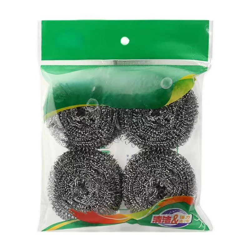 Set of 4 Stainless Steel Cleaning Balls - For Cookware and Pans