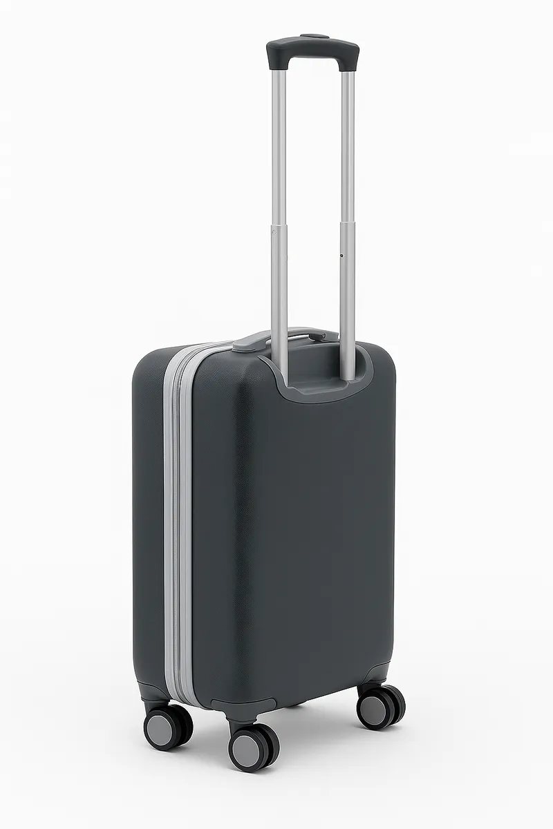 Easy Travel Premium Hard Shell Travel Suitcase with Laptop Compartment - Black