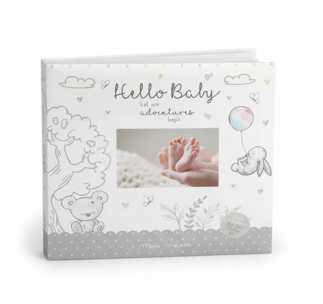 Hello Baby Photo Album 200 Photo Capacity with Memo Space