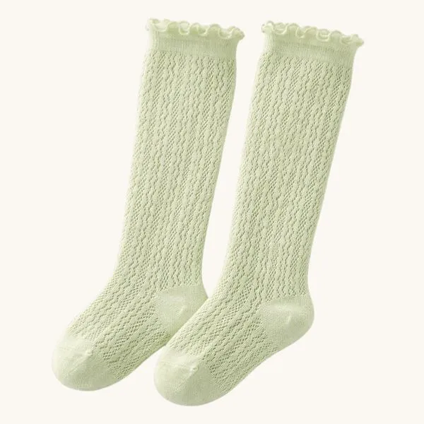 Soft Cotton Chic Knee High Socks For Baby & Toddler Girls - Green