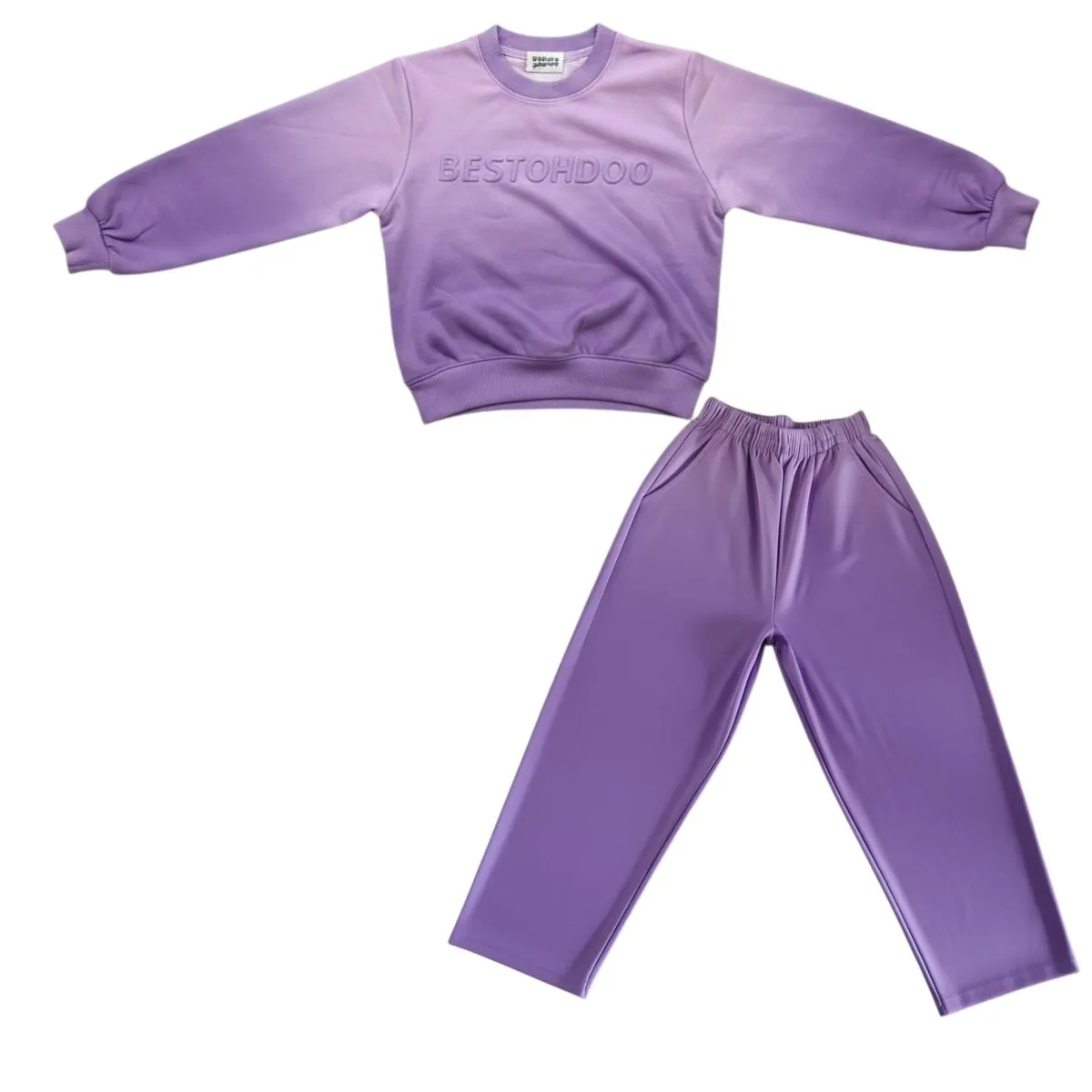 Two-Piece Kids' Purple Tracksuit For Girls