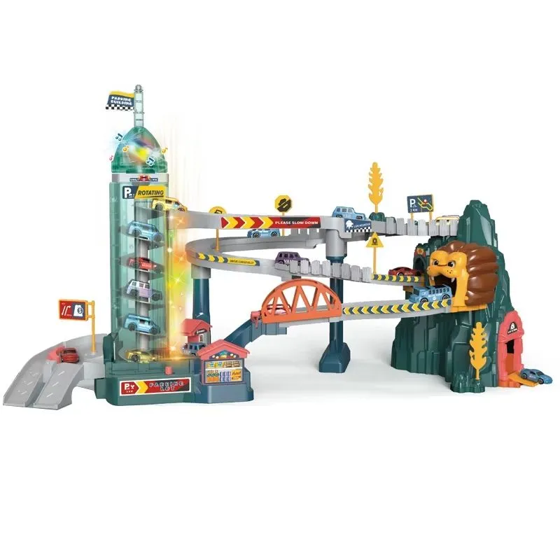 Kids-Up Lion Mountain Adventure Electric Car Track Toy Set for Kids