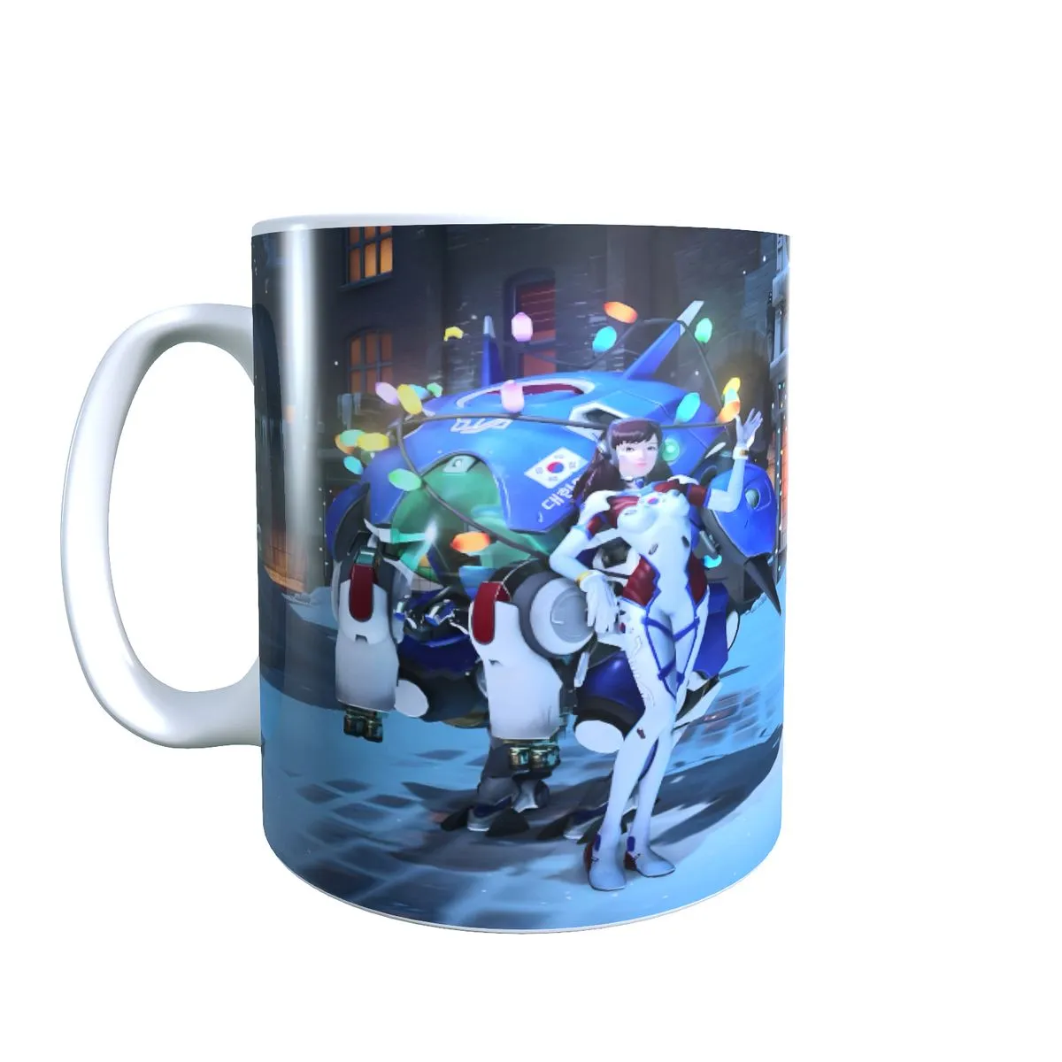 Diva Lit Up - Overwatch Christmas Themed Coffee Mug
