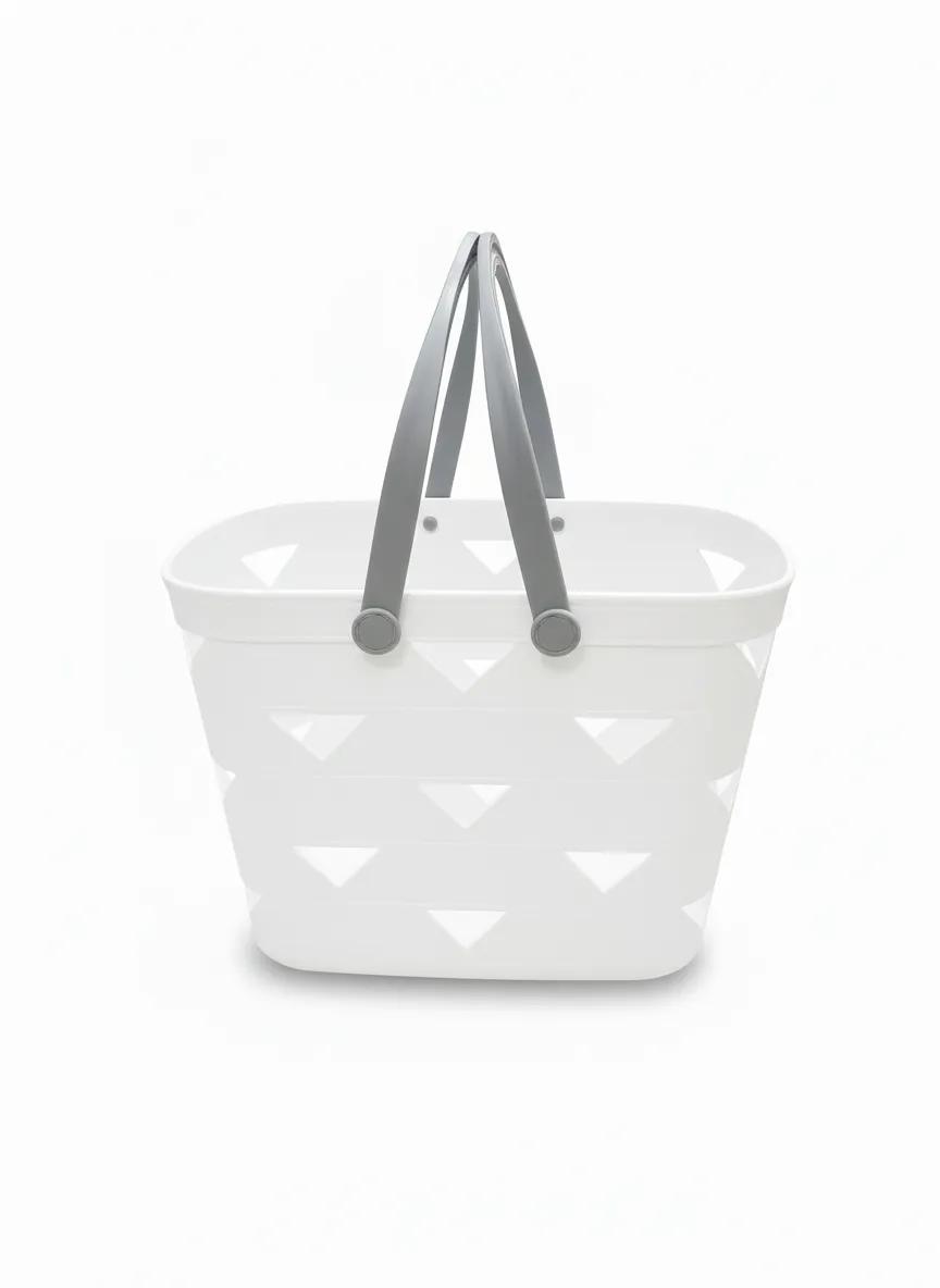 Multipurpose Triangle Pattern Home Storage or Shopping Basket With Handles