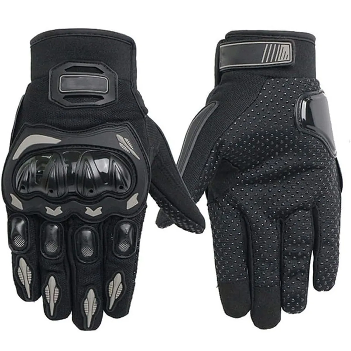 Riding Glove Black, Full Finger Motorcycle Gloves for Men and Women.