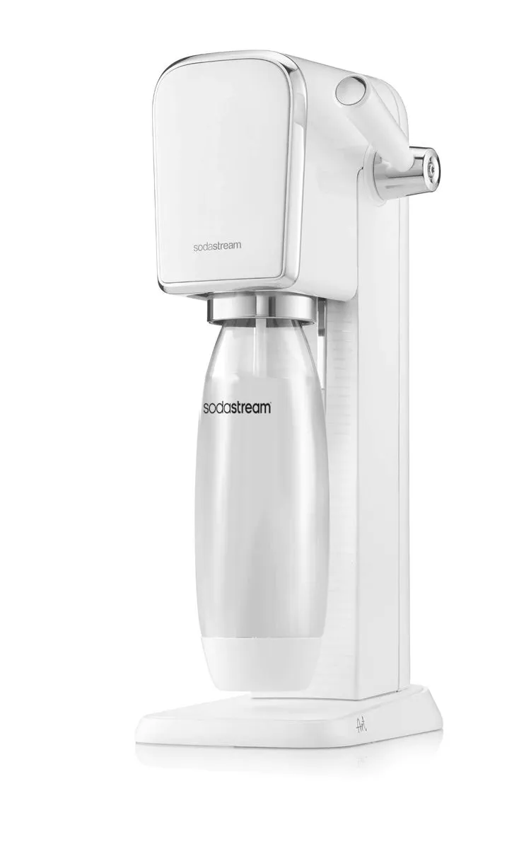 SodaStream Art White Sparkling Water Maker & 1L Bottle + CO2 cylinder