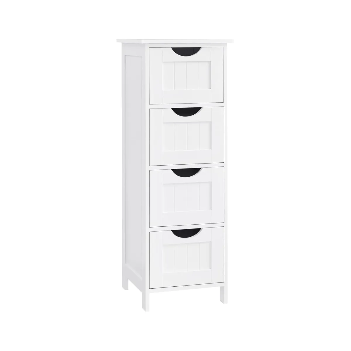 LAZAVA White Storage Cabinet 4 Drawers Home Organiser